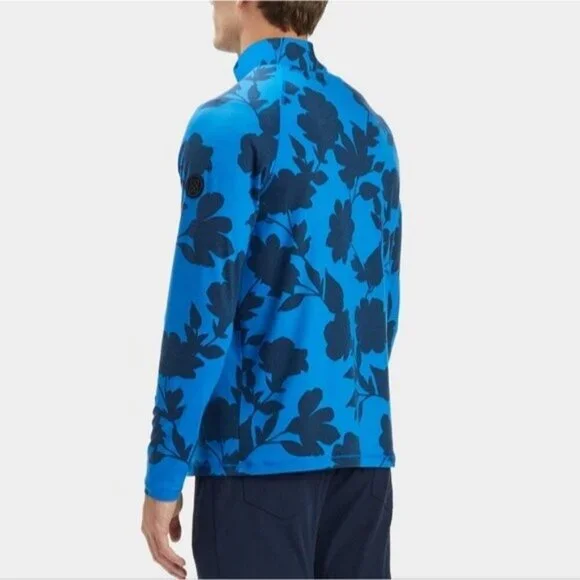 G/FORE Tonal Floral Luxe Quarter Zip Mid Layer Pullover Sweatshirt Small New - Picture 11 of 11
